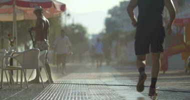 Washing street in the morning video