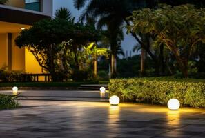 Garden circle lighting photo