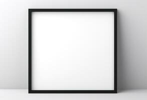 White black frame with blank square blank for the frame photo