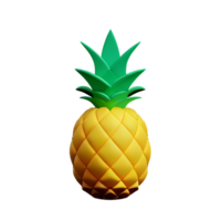 ananas 3d renderen icoon illustratie png