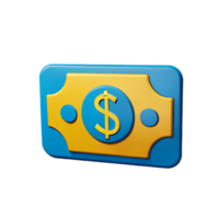 contant geld 3d renderen icoon illustratie png