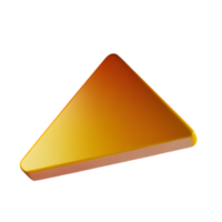 triangle 3d rendering icon illustration png