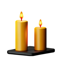 candle 3d rendering icon illustration png