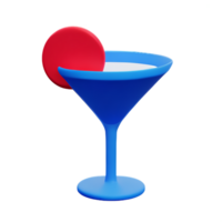 cocktail 3d rendering icon illustration png