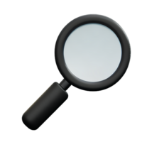 magnifying glass 3d rendering icon illustration png