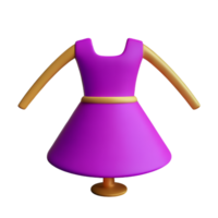 jurk 3d renderen icoon illustratie png