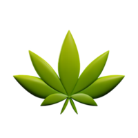 cannabis 3d Renderização ícone ilustração png