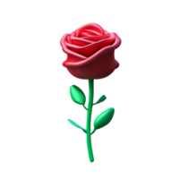 Rosa 3d icono ilustración png