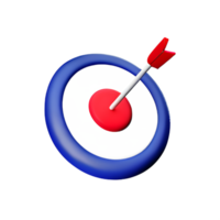 target 3d rendering icon illustration png