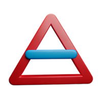 Triangle 3d le rendu icône illustration png