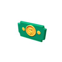 cash 3d rendering icon illustration png