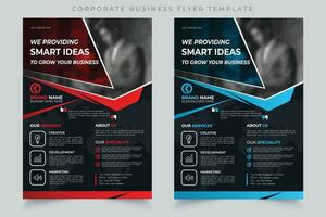 Brochure design, cover modern layout, annual report, poster, flyer in A4 with colorful triangles, geometric shapes for tech, science, market with light background vector