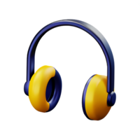 headphones 3d rendering icon illustration png