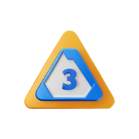 Triangle 3d le rendu icône illustration png