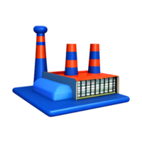 factory 3d rendering icon illustration png