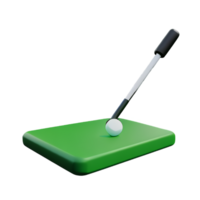Golf 3d Rendern Symbol Illustration png