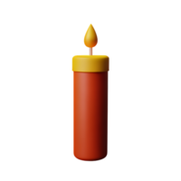 candle 3d rendering icon illustration png