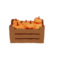 Autumn pumpkin 3d on transparent background png