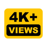 4k, 4k keer bekeken, 4k keer bekeken PNG