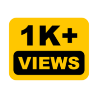 1k, 1k vyer, 1k visningar png