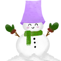 snowman in the snow png