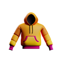 sweat à capuche 3d le rendu icône illustration png