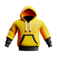 sweat à capuche 3d le rendu icône illustration png