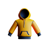 sweat à capuche 3d le rendu icône illustration png