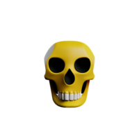 schedel 3d icoon illustratie png