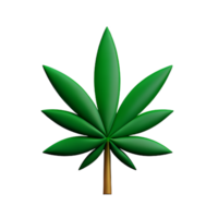 cannabis 3d Renderização ícone ilustração png