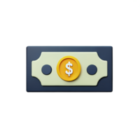 cash 3d rendering icon illustration png