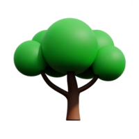 árbol 3d icono ilustración png