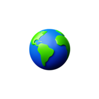 earth 3d icon illustration png