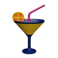 cocktail 3d le rendu icône illustration png