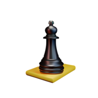 chess 3d rendering icon illustration png