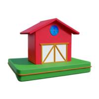 farm 3d rendering icon illustration png