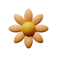 daisy flower 3d rendering icon illustration png