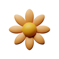 daisy blomma 3d tolkning ikon illustration png