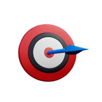 target 3d rendering icon illustration png