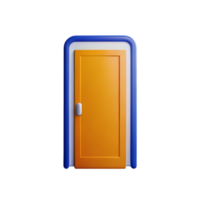 door 3d rendering icon illustration png