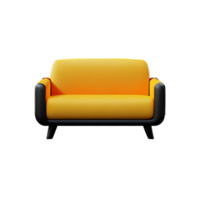 sofa 3d renderen icoon illustratie png