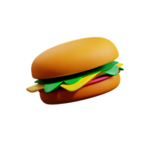 fast food 3d rendering icon illustration png