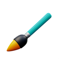 paint brush 3d rendering icon illustration png