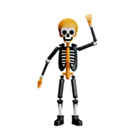 skeleton 3d rendering icon illustration png