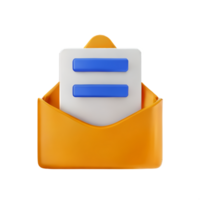 mail 3d rendering icon illustration png