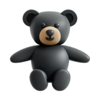 teddy bear 3d rendering icon illustration png