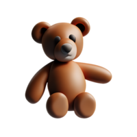 teddy Björn 3d tolkning ikon illustration png