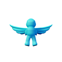 wings 3d rendering icon illustration png