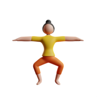 yoga 3d interpretazione icona illustrazione png