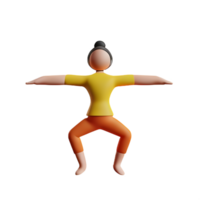 yoga 3d le rendu icône illustration png